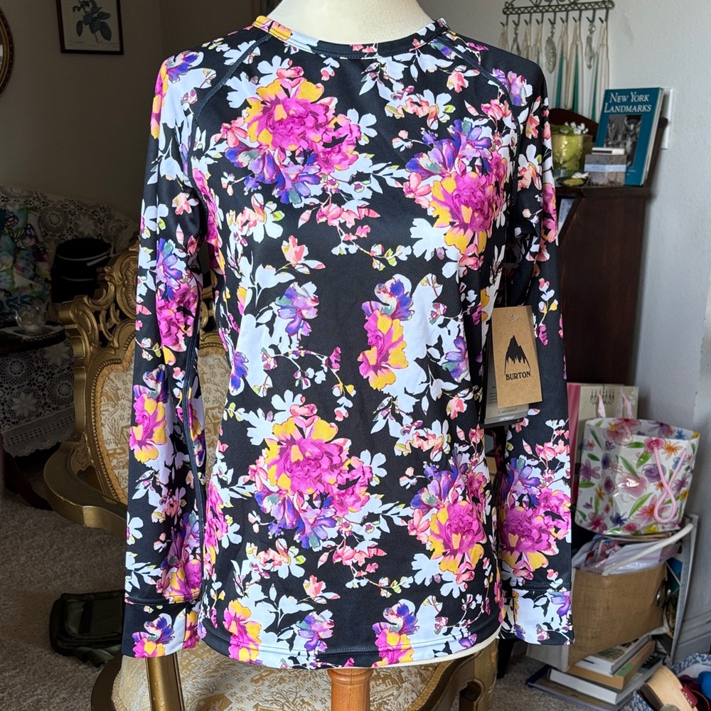 Burton Kids 1st layer top, Secret Garden pattern. New with tags.